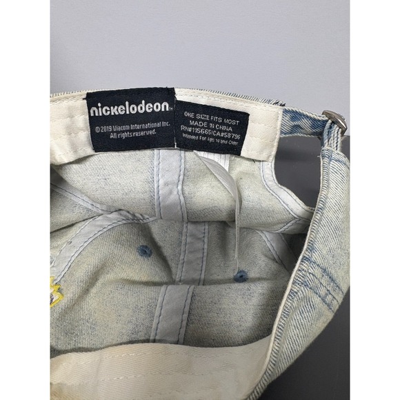 Rugrats Nickelodeon Denim Blue Acid Wash Strapback Hat Cap 2019 Viacom Used - Picture 7 of 7